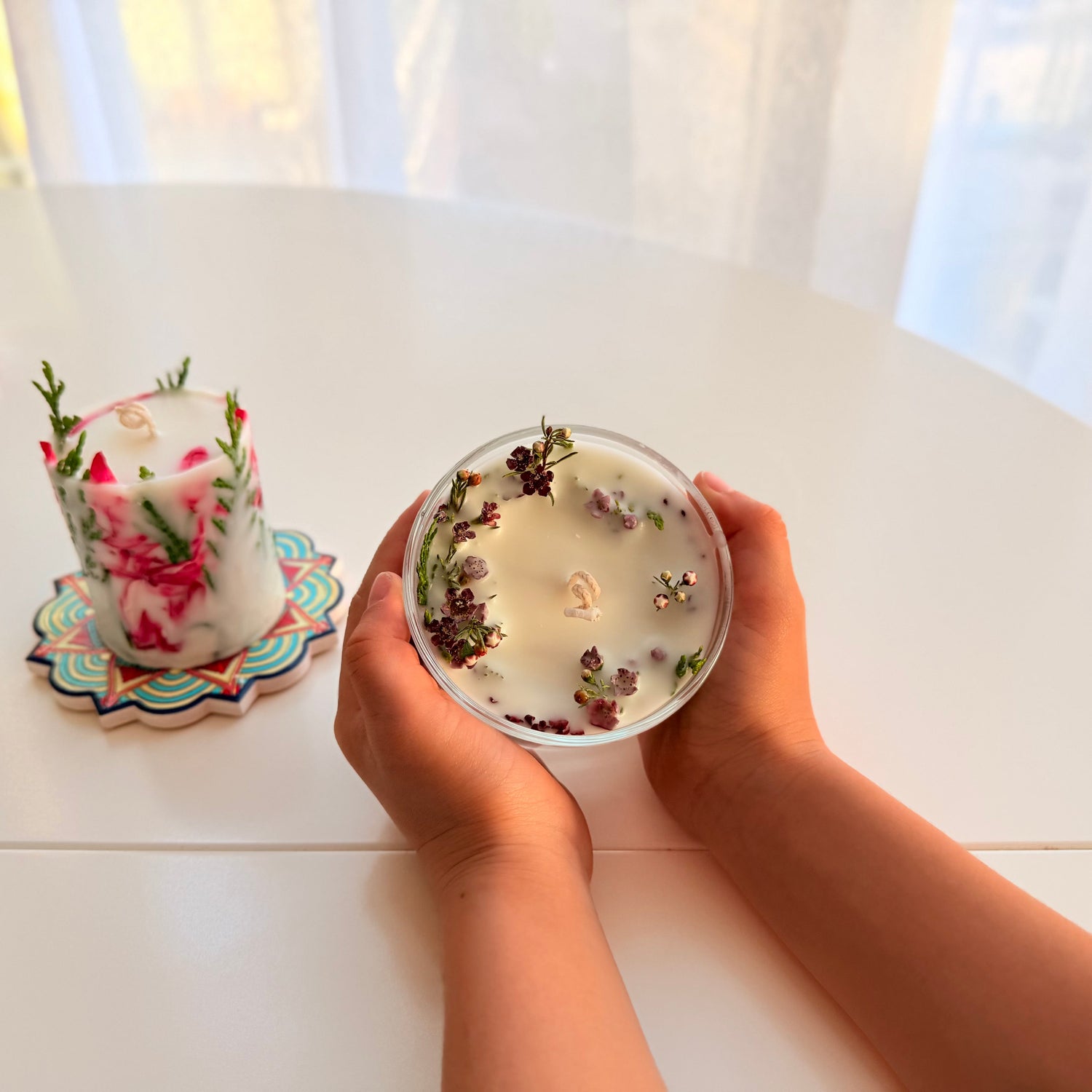 Natural Dried Flower Candle Collection