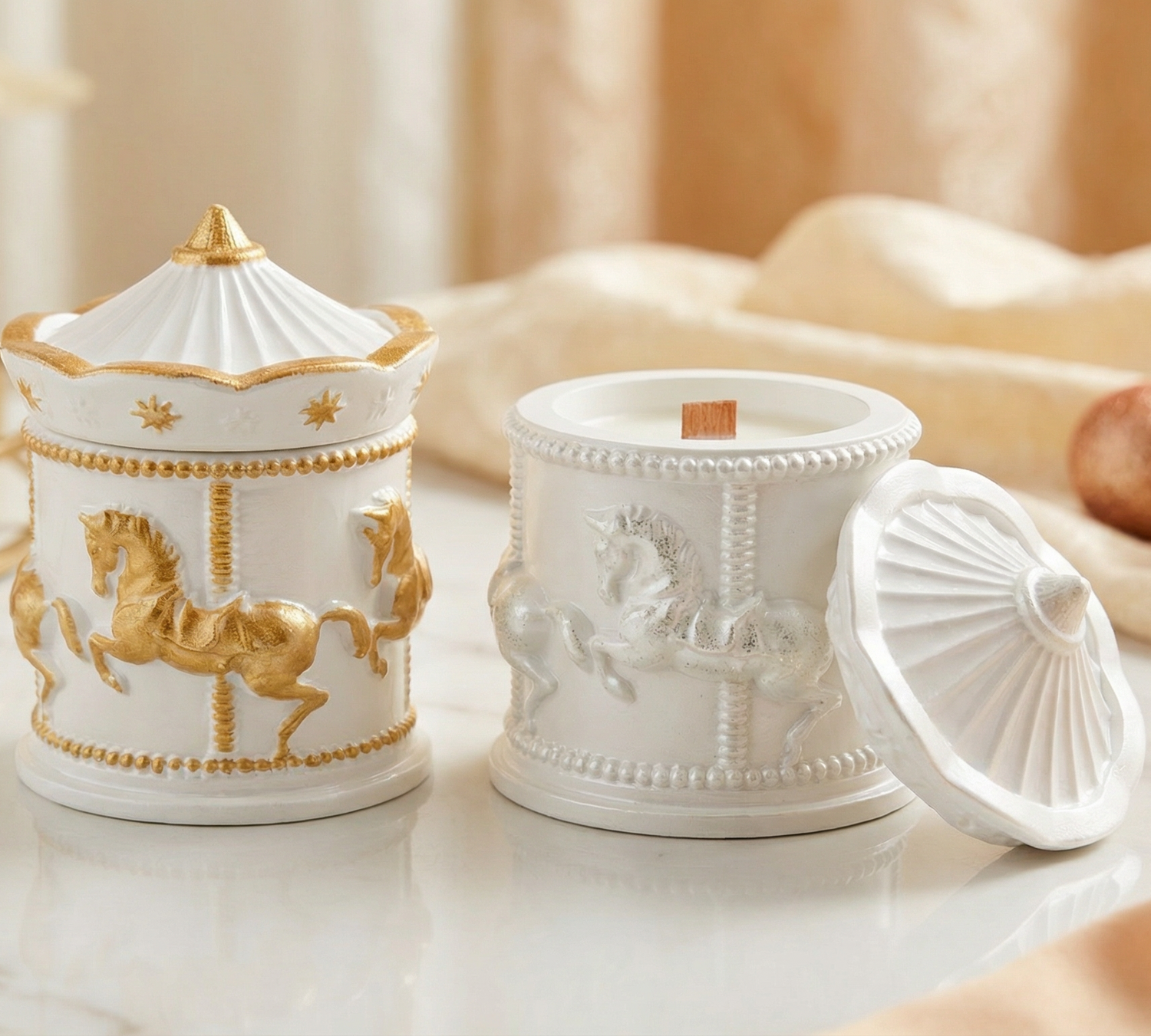 Handcrafted angel-shaped candle in pastel blue with intricate wings design.