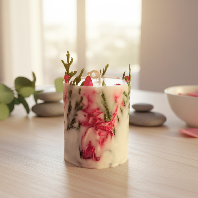 Bloom Dried Flower Candle – Botanical Edition