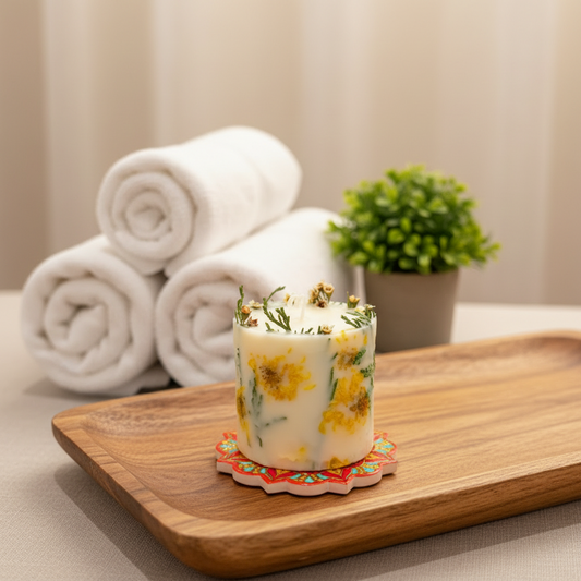 Bloom Dried Flower Candle – Botanical Edition