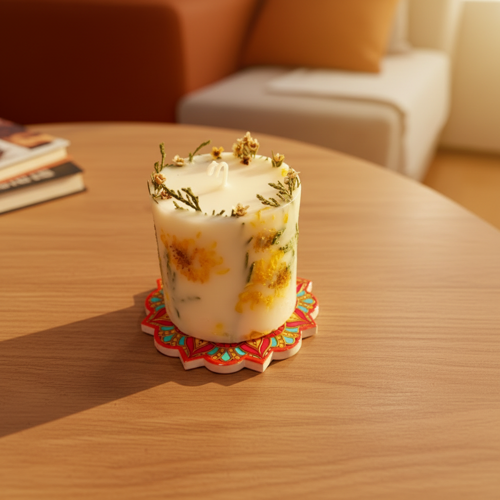 Bloom Dried Flower Candle – Botanical Edition